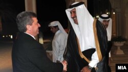 Средба на претседателот Ѓорѓе Иванов со премиерот на Катар - Шеик Хамад бин Џасмин бин Џабор Ал-Тани во Доха, Катар на 28 јануари 2013.