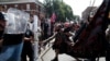 White supremacist demonstrators and counterprotesters clash in Charlottesville, Virginia, on August 12. 