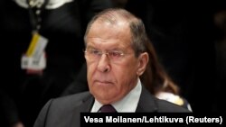 Ministrul de externe al Rusiei, Serghei Lavrov, la Helsinki, 17 mai 2019 