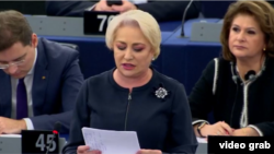 Șefa guvernului român, Viorica Dăncilă.