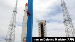 A Simorgh (Phoenix) rocket that is designed to carry payloads into space orbit. File photo