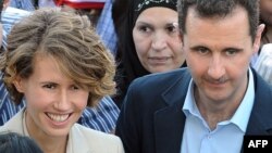 Asma Al-Asad me bashkëshortin e saj, presidentin sirian, Bashar Al-Asad