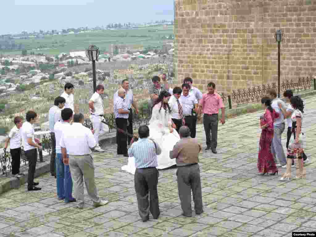 A wedding in the southern Daghestani city of Derbent - It’s local tradition for the bride and groom to visit the Sassanian fortress in Derbent.