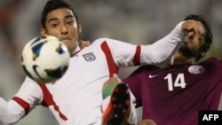 رضا قوچان‌نژاد در بازی مقابل قطر