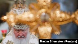 Патріарх РПЦ Кирило під час служби на Святвечір, 6 січня 2021 року