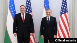 Америка Қўшма Штатлари Давлат котиби Майкл Ричард Помпео ва Ўзбекистон Президенти Шавкат Мирзиёев. Тошкент, 2020, 3 февраль