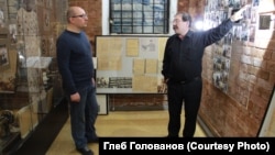 Глеб Голованов в томском музее "Следственная тюрьма НКВД"