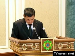 Wise-premýer Orazmyrat Gurbannazarow Ministrler Kabinetiniň mejlisinde, 7-nji oktýabr.