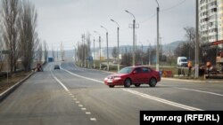 Відремонтована дорога на вулиці Будьонного в Керчі 20 лютого 2018 року