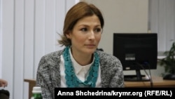 Эмине Джеппар на презентации книги «Крым после аннексии», 22 ноября, Киев