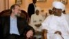سفر علی لاریجانی، رئیس مجلس، به خارطوم برای ابراز حمایت رهبران ایران از عمر البشیر، رئیس جمهوری سودان. ۶ مارس ۲۰۰۹