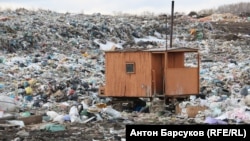 Действующий мусорный полигон в Новосибирске