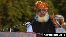 FILE: Maulana Fazlur Rehaman, leader of Jamiat Ulma-e Islam (JUI), an Islamist political party, is determined to march on Islamabad next month.