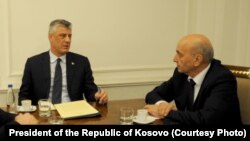Predsjednik i premijer Kosova Hašim Tači i Isa Mustafa koji su donijeli idluku o imenovanju Dritona Gašija 