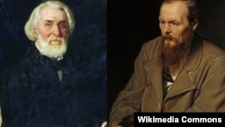 Ivan Turgenev (solda) və Fyodor Dostoyevsky