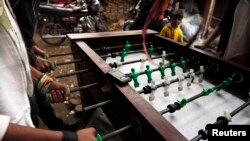 For Islamic State militants, foosball is permitted, provided that it complies with the IS interpretation of Islamic law prohibiting statues and portraits. (file photo)