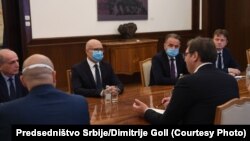 Predstavnici izborne liste "Aleksandar Vučić - Za našu decu" na konsultacijama kod predsednika Srbije, 21. jul