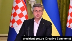 Прем’єр-міністр Хорватії Андрей Пленкович. Київ, 8 травня 2022 року