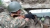 Հայ զինվորը մարտական հենակետում, մայիս, 2016թ.