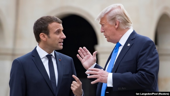 Presidenti i Francës, Emmanuel Macron dhe ai i SHBA-së, Donald Trump