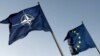 NATO and EU flags - generic photo