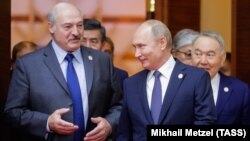 Ղազախստան - Ռուսաստանի և Բելառուսի նախագահները ԵԱՏՄ գագաթնաժողովի ժամանակ, Նուր-Սուլթան, 29-ը մայիսի, 2019թ․