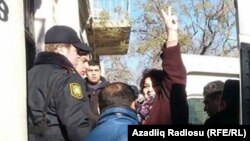 Investigative Journalist and RFE/RL contributor Khadija Ismayilova, in Azerbaijani police custody on December 26, 2014.