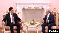 Встреча президентов Армении и Туркменистана в Ереване, 24 августа 2017 г.
