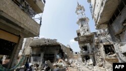 بخشی از شهر حمص، سومین شهر بزرگ سوریه