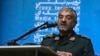 IRAN -- The head of Iran's paramilitary Revolutionary Guard Gen. Mohammad Ali Jafari speaks at a conference called "A World Without Terror," in Tehran, October 31, 2017