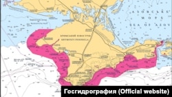 Крым на карте, иллюстрационное архивное фото 