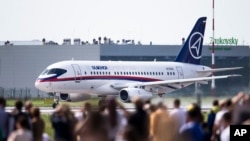 The plane was reportedly a Sukhoi Superjet 100 (file photo) 