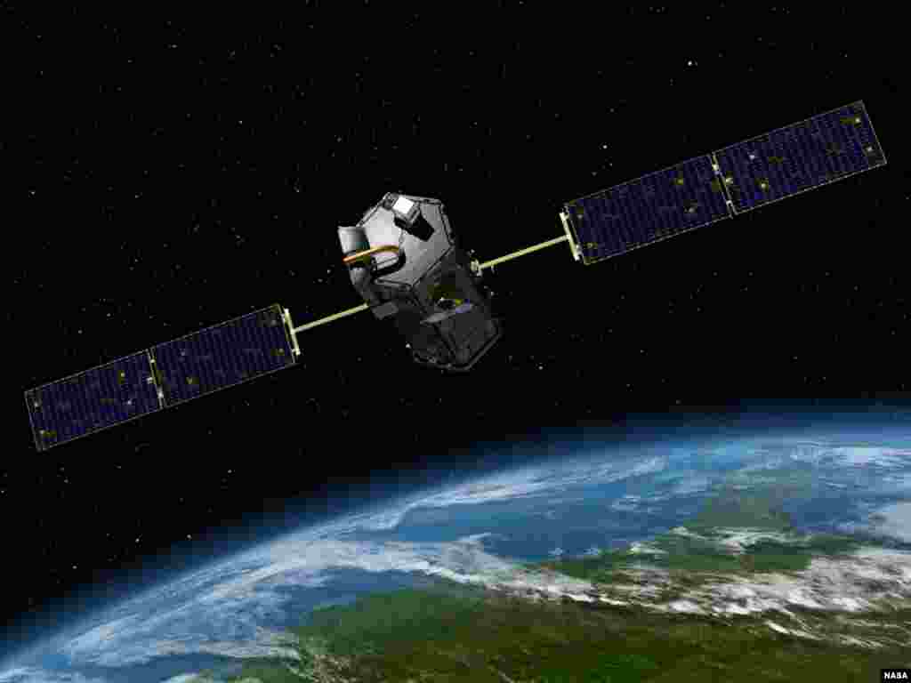 U.S./NASA - An artist’s concept of the Orbiting Carbon Observatory, 12Sep2008 - Метеорологический спутник США упал в районе Антарктиды