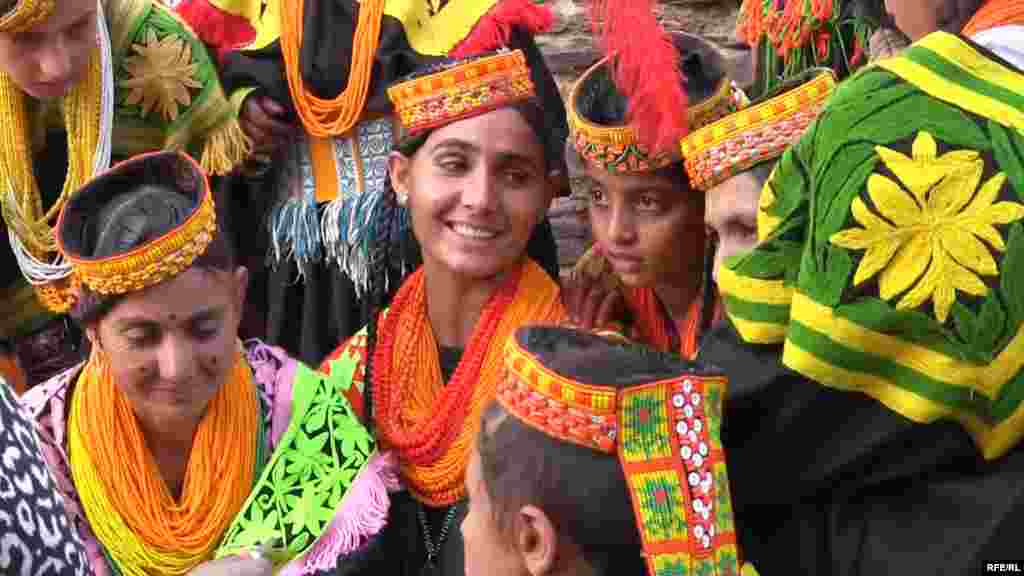 The Kalash people are unlike any group in Pakistan. About half of the Kalash practice a form of ancient Hinduism infused with old pagan and animist beliefs. They celebrate religious festivals with music, dancing, and alcohol -- which they brew themselves. Their rituals include married Kalash women eloping with other men, and boys having sexual intercourse with any woman they choose after reaching puberty. Other rituals include sacrificing dozens of goats.