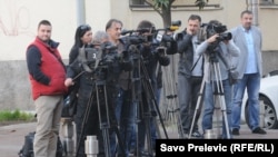 Novinari ispred Suda u Podgorici, ilustrativna fotografija