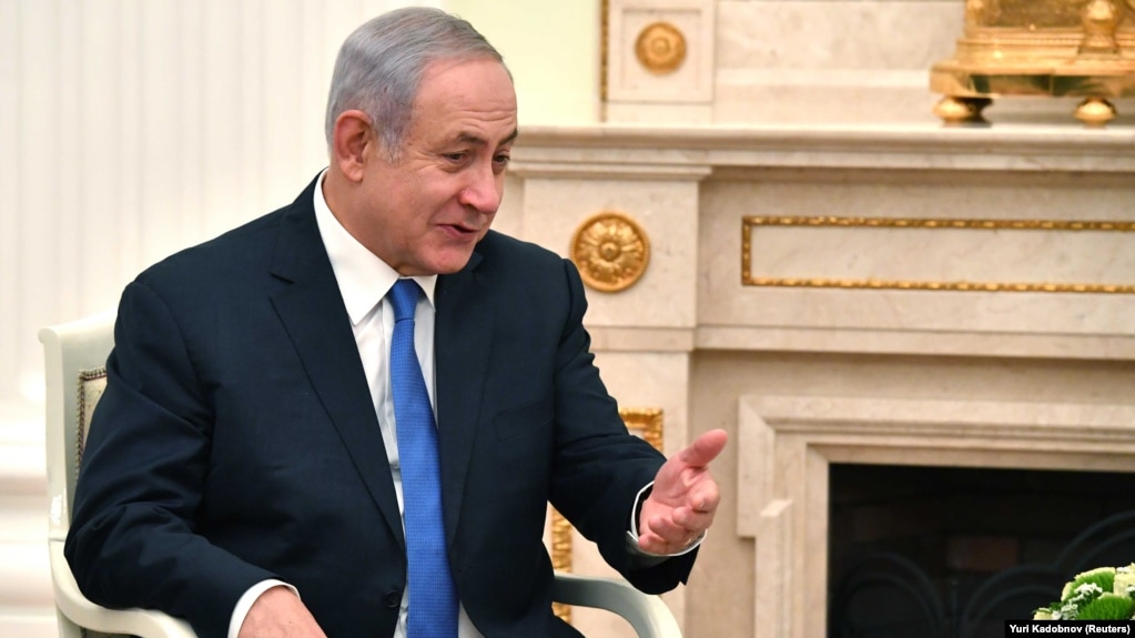 RUSSIA -- Israeli Prime Minister Benjamin Netanyahu speaks with Russian President Vladimir Putin during their meeting at the Kremlin in Moscow, Russia July 11, 2018.