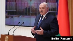 President Alyaksandr Lukashenka said he decided to push forward his address from its scheduled time in April because of the coronavirus pandemic. (file photo)
