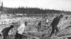 Prisoners work in a gulag in the 1930s. 