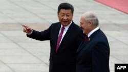 Сі Цьзіньпін і Аляксандар Лукашэнка