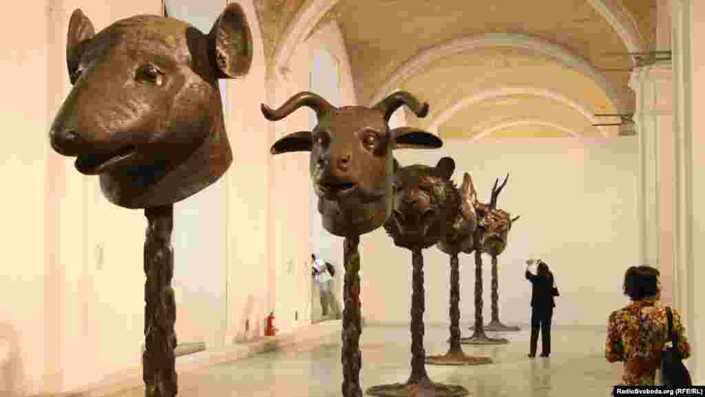 Comprising 12 bronze animal heads "Circle of Animals" has been conceived as a reinterpretation of the Chinese zodiac. It is Weiwei's first major public sculpture project. 