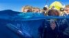 Колаж с изображением водолаза-глубоководника и подводной лодки
