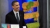 U.S. President Barack Obama poses with his Nobel Peace Prize in Oslo. - As Obama <a href="http://www.rferl.org/content/Wartime_Leader_Obama_To_Accept_Nobel_Peace_Prize/1899957.html"><b>accepted the Nobel Peace Prize</a></b> on December 10, he faced the difficult task of reconciling the peace award with his decision to send 30,000 troops to escalate the war in Afghanistan.
<br /><br />
Photo by Jewel Samad for AFP