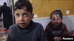 Djeca nakon napada u Siriji