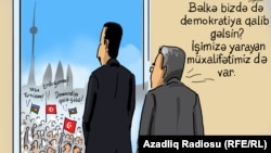 "Azərbaycan". Karikatura. Gündüz Ağayev.