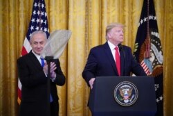 Konferenca e përbashkët e Trumpit dhe Netanyahut.