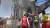 Firefighters extinguishing the fire at Zargan Power Plant in Ahwaz, Iran. July 4, 2020. 