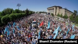Шествие «Бессмертный полк» в Алматы. 9 мая 2018 года.
