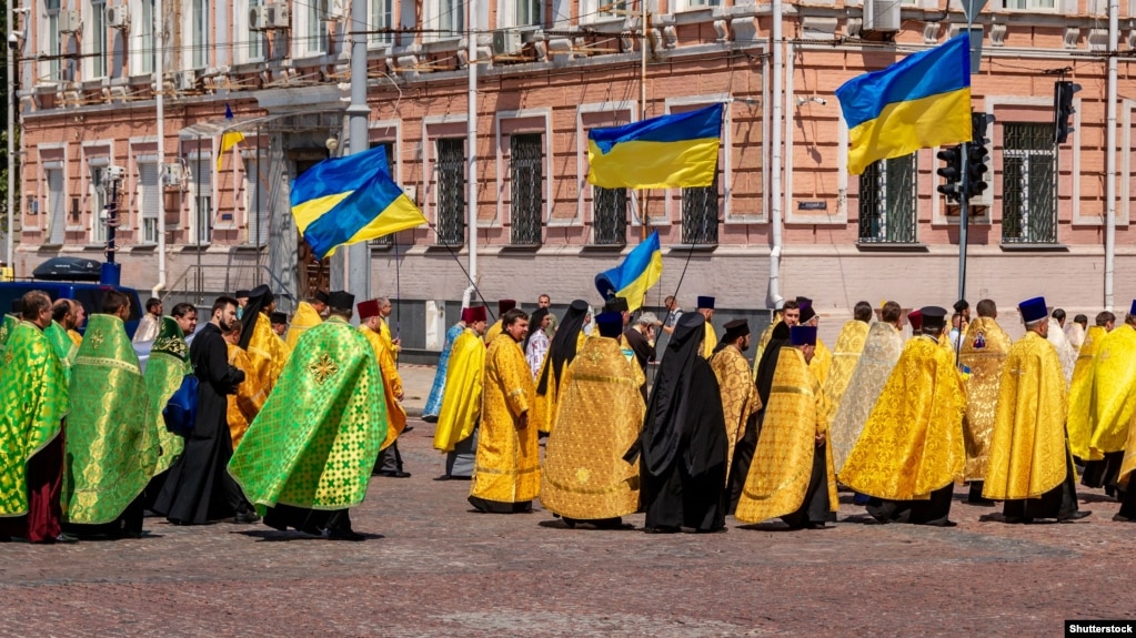 Під час відзначення 1030-річчя хрещення Русі-України під гаслом «За єдину помісну церкву». Київ, 28 липня 2018 року