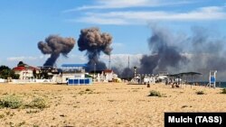 Взрывы на аэродроме в Новофедоровке, близ города Саки, в оккупированном Крыму, 9 августа 2022 года