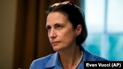 Fiona Hill, këshilltarja e presidentit amerikan, Donald Trump .